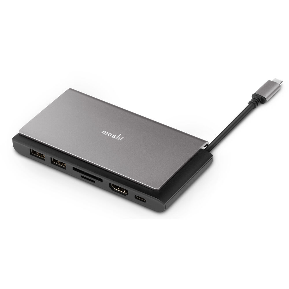 Портативный USB-хаб Moshi Symbus Mini 7-in-1. Порты: USB-C PD, HDMI, USB-A 3.1 Gen 1 x 2